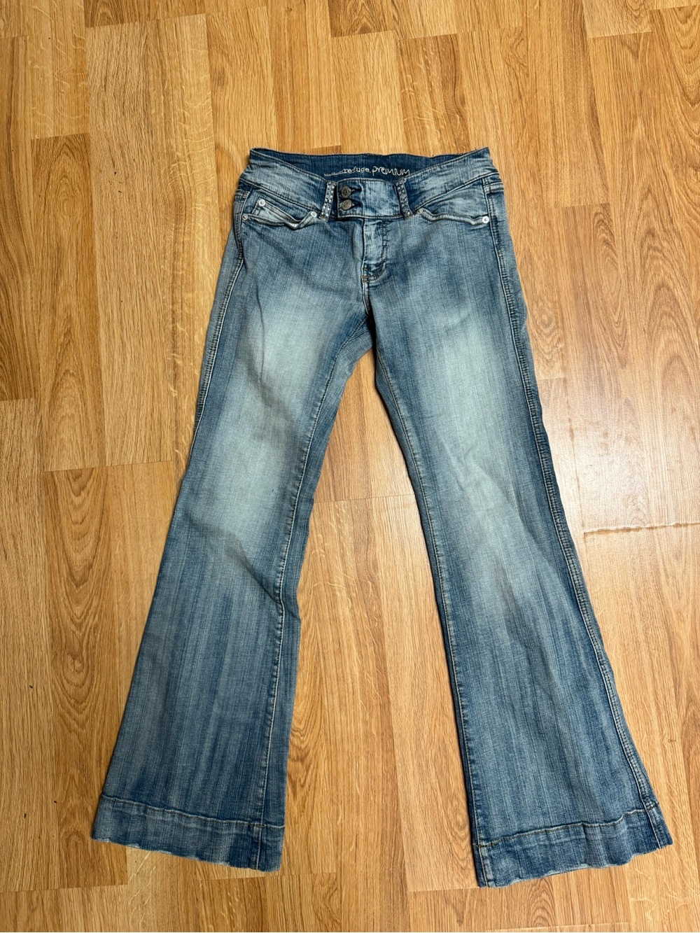 Charlotte Russe Light Blue Flare Jeans - Women's Wide Leg
